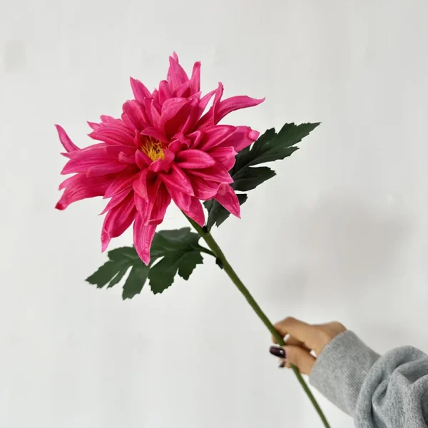 Artificial PU Dahlia Bouquet – 5 Stems Funeral Flowers - Image 19