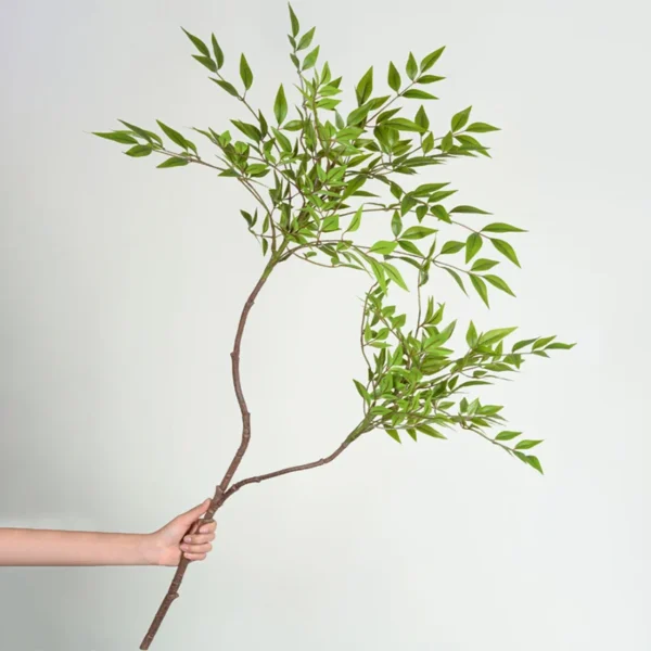 110cm Artificial Bamboo Tree with Green Leaves for Home - Image 3