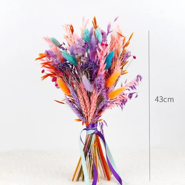 Colorful Dried Flower Wedding & Home Decor Bouquet - Image 6