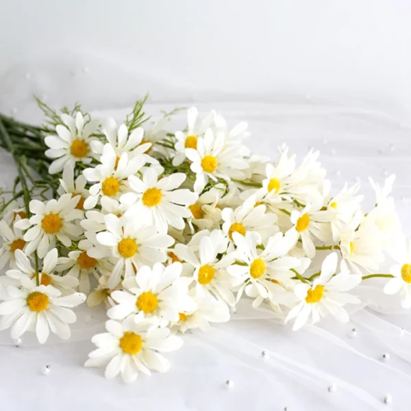 Artificial Daisy Flowers Bouquet – 10pcs UV Resistant Faux Summer Blooms - Image 4