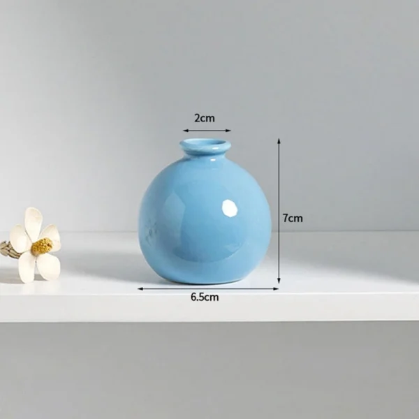 Mini Ceramic Glaze Vase – Multi-Coloured Bud Pot - Image 8