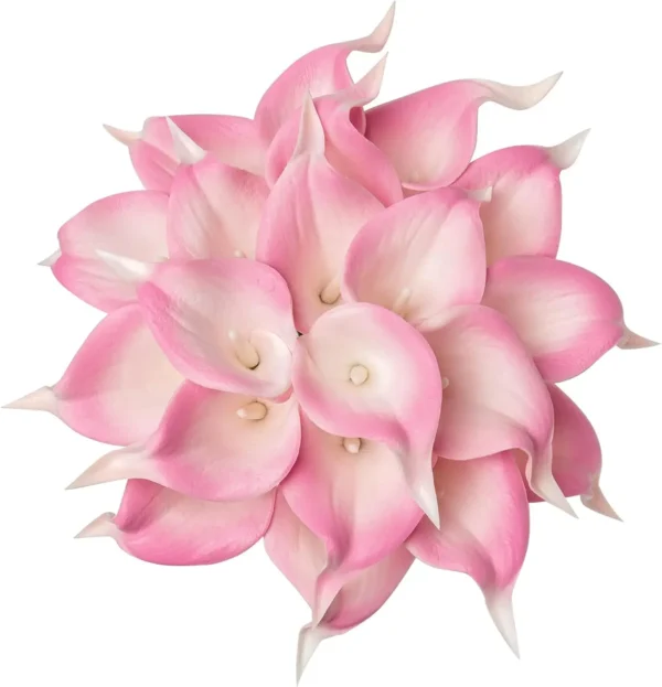 Artificial Calla Lily Bouquet – 20Pcs Pure White - Image 7