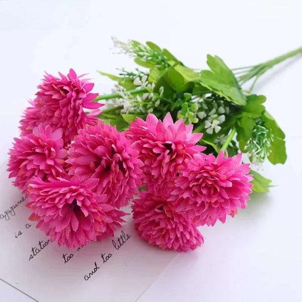 Artificial Hydrangea & Camellia Bouquet – Wedding & Home Décor - Image 3