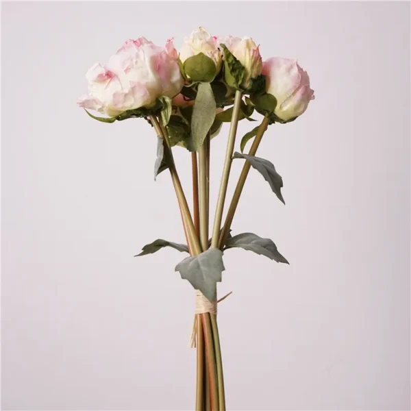 Retro Silk Peony Bouquet – Birthday & Home Decor - Image 7
