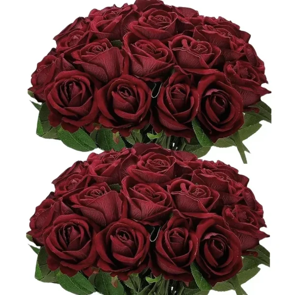 50pcs Silk Rose Bouquet – Wedding & Party Decoration - Image 8