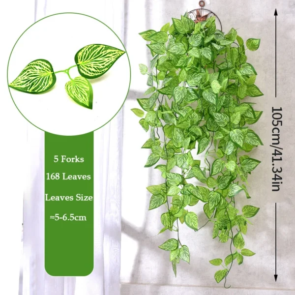 105cm Faux Green Ivy Hanging Vines for Wedding & Home - Image 8