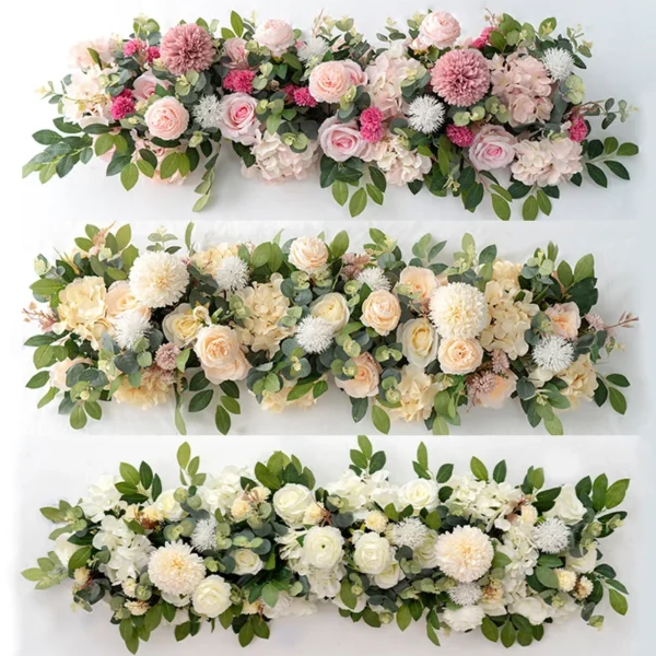 Luxury 100cm White Rose Wedding Table Centerpiece - Image 3