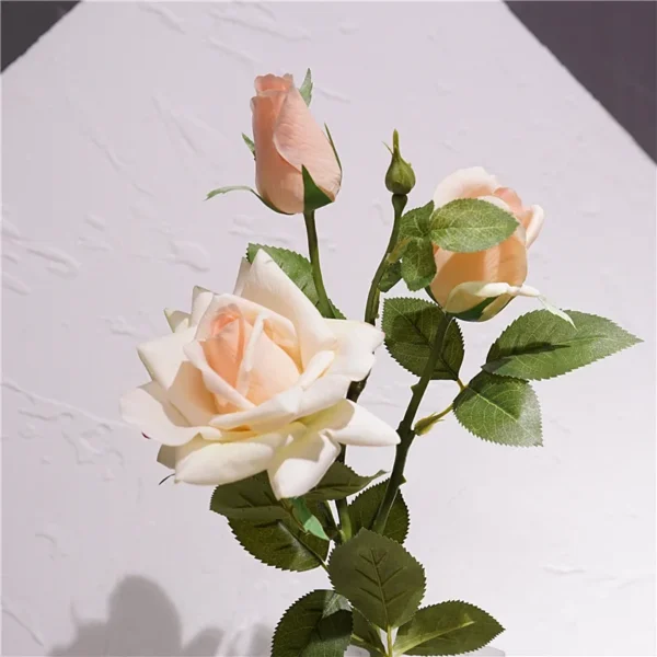 3pcs Real Touch Rose Bouquet – Artificial Flowers - Image 2