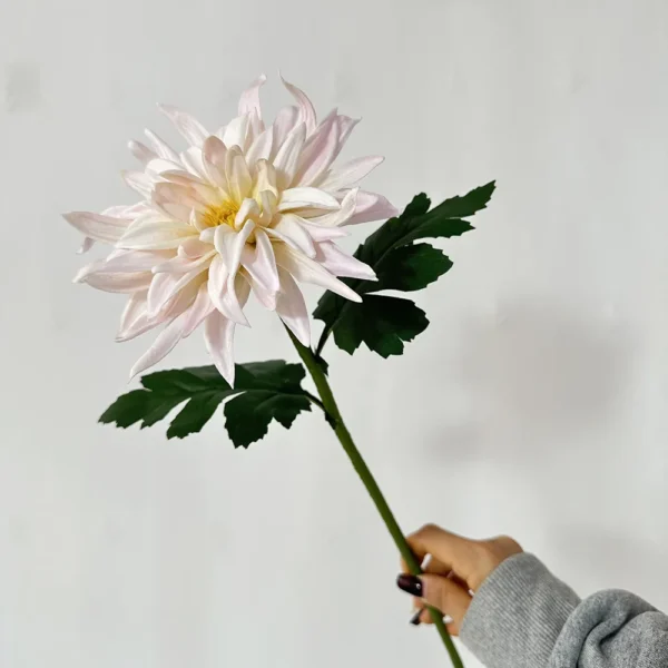 Artificial PU Dahlia Bouquet – 5 Stems Funeral Flowers - Image 4