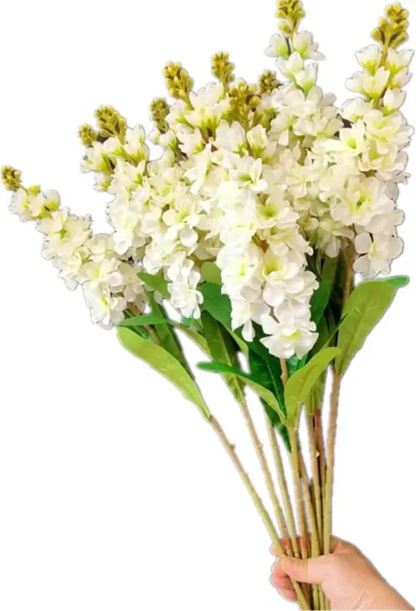 Silk Delphinium Faux Flowers – Anniversary Decor, 10pcs - Image 7