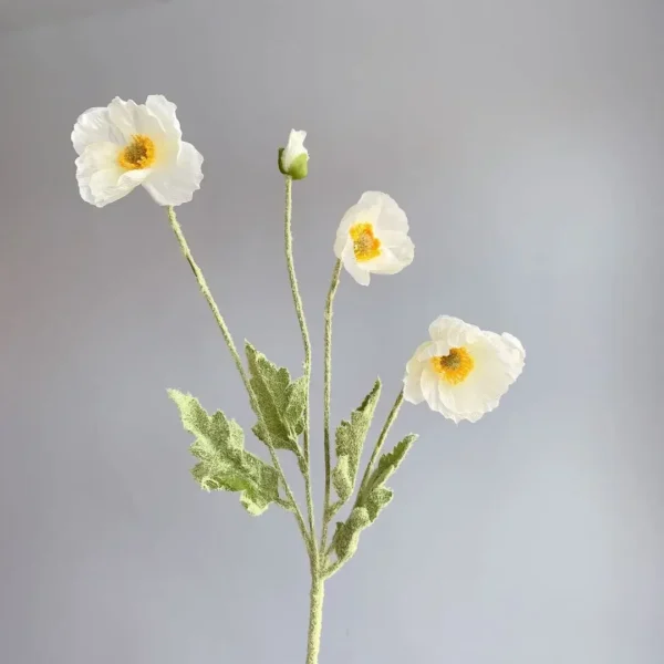 Spring Silk Poppy Stems – Artificial Floral Bouquet Decor - Image 29