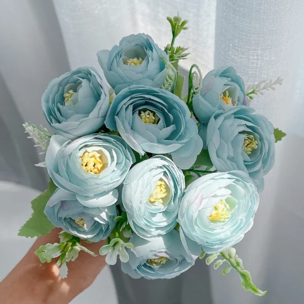 Artificial Peony Bouquet 30cm – 10 Heads Silk Flowers - Image 8