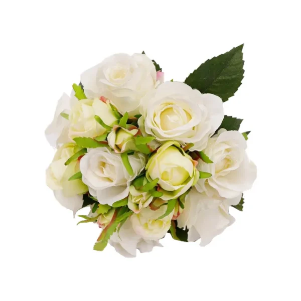 Artificial Rose Bouquet – 18 Silk Roses Birthday Gift - Image 13