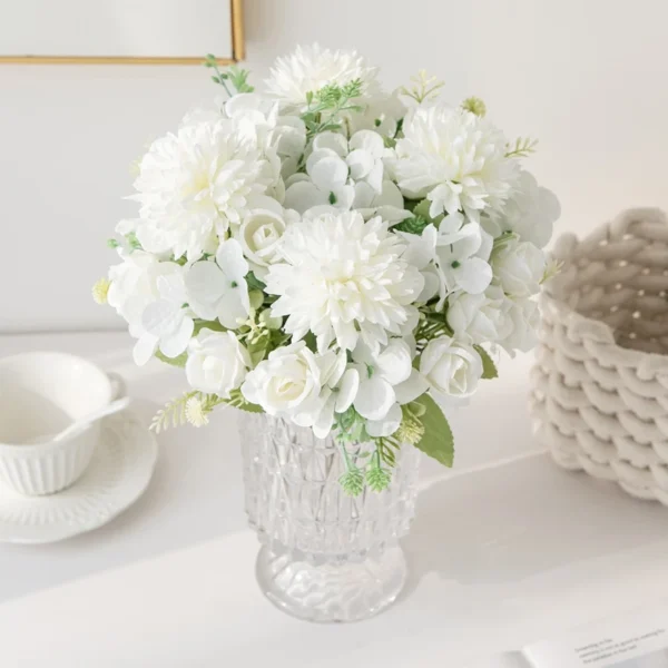Silk Rose Bouquet – Wedding, Home & Party Decoration - Image 5
