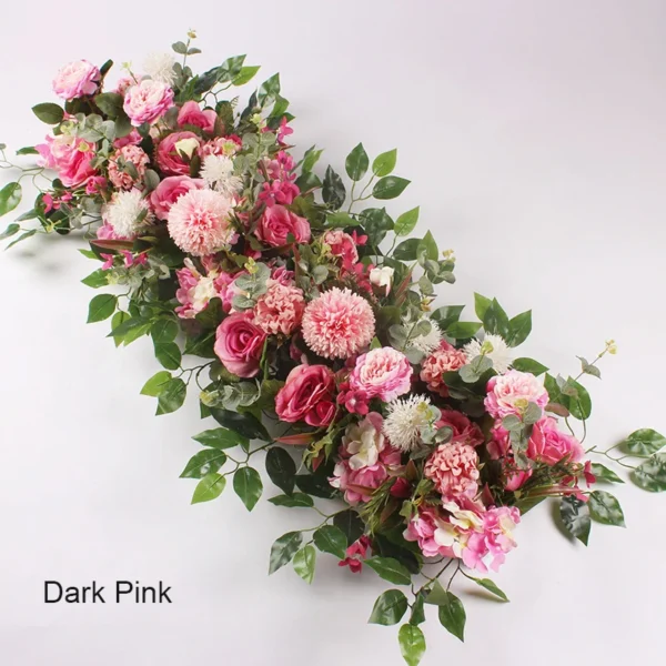 Elegant Silk Rose Wedding Flower Wall Decoration - Image 16