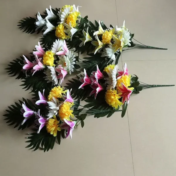 Artificial Lilies Bouquet – Sympathy & Funeral Flowers - Image 5