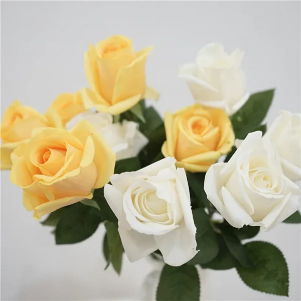 10Pc Real Touch Rose Bouquet – Anniversary Decoration - Image 5