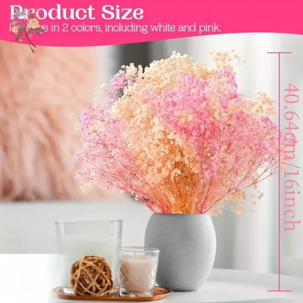 Pink Beige Dried Baby’s Breath Bouquet – Home & Wedding - Image 5