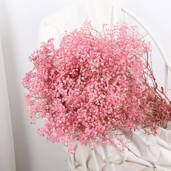 Pink Beige Dried Baby’s Breath Bouquet – Home & Wedding - Image 12