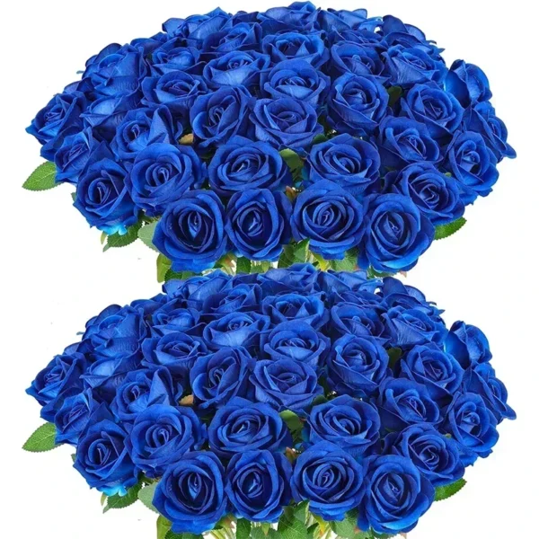 50pcs Silk Rose Bouquet – Wedding & Party Decoration - Image 17