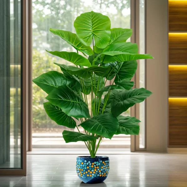 100cm Artificial Palm Tree with 18 Leaves – Faux Floor Plant - Image 3