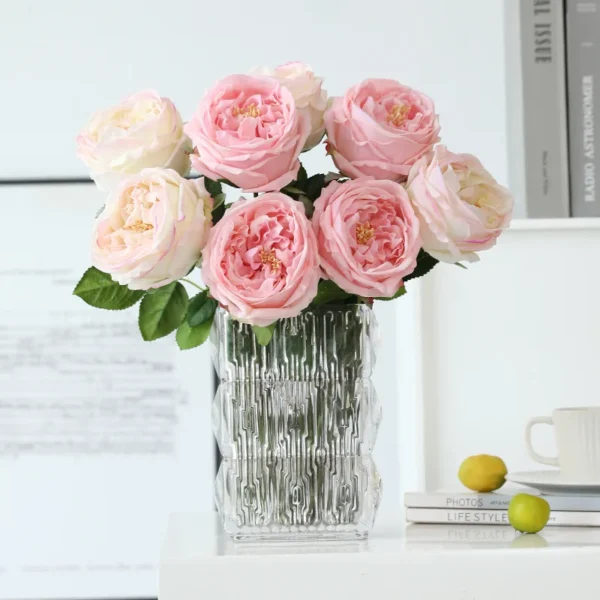 Congratulations Tea Rose Branches – 5pcs Artificial Flowers - Image 2