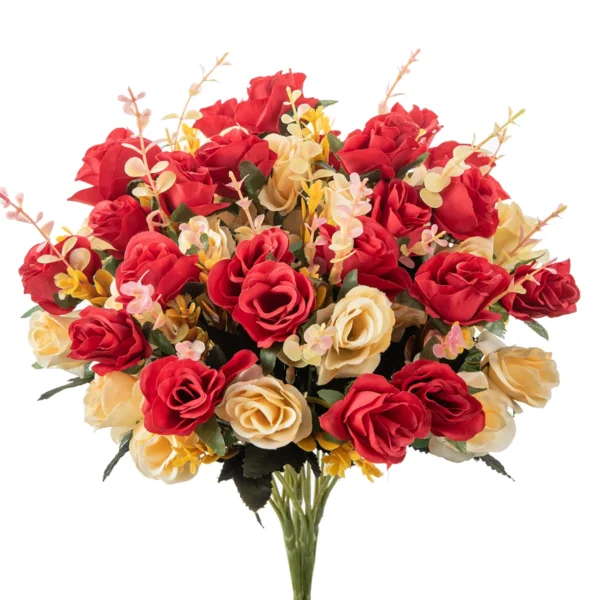 Silk Rose Bouquet for Weddings, Home & Party Decor