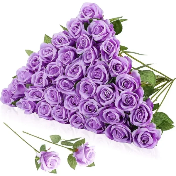 50pcs Silk Rose Bouquet – Wedding & Party Decoration - Image 19