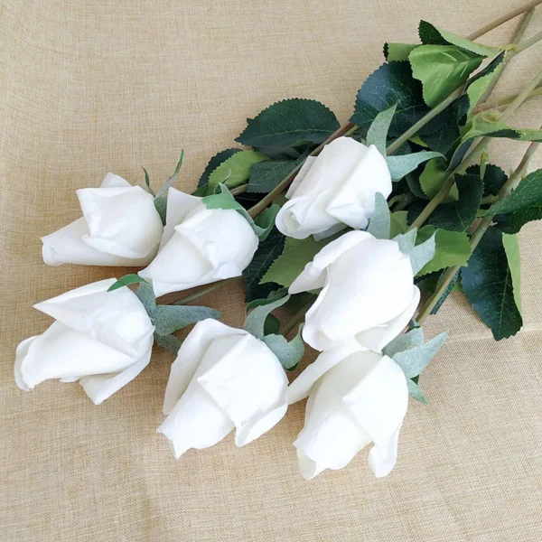 12pcs Real Touch Artificial Rose Flowers Bouquet - Image 11