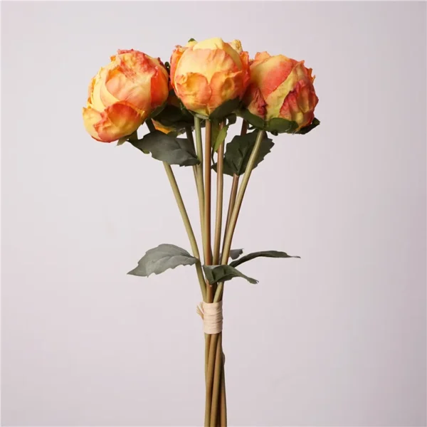 Retro Silk Peony Bouquet – Birthday & Home Decor - Image 8