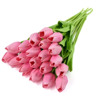 Artificial PU Tulip Bouquet – 5/10pcs Real Touch Flowers