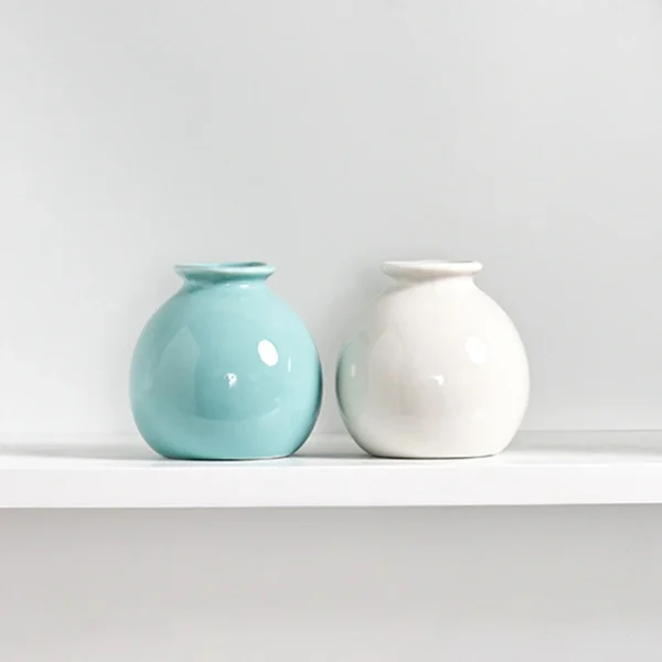 Mini Ceramic Glaze Vase – Multi-Coloured Bud Pot - Image 30