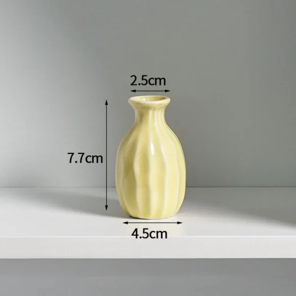Mini Ceramic Glaze Vase – Multi-Coloured Bud Pot - Image 10