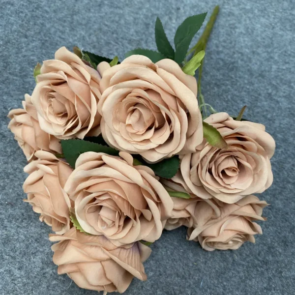 Congratulations Silk Rose Bouquet – 9 Heads Artificial Flowers - Image 18