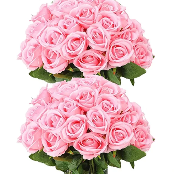 50pcs Velvet Artificial Roses for Wedding & Home Decor - Image 10