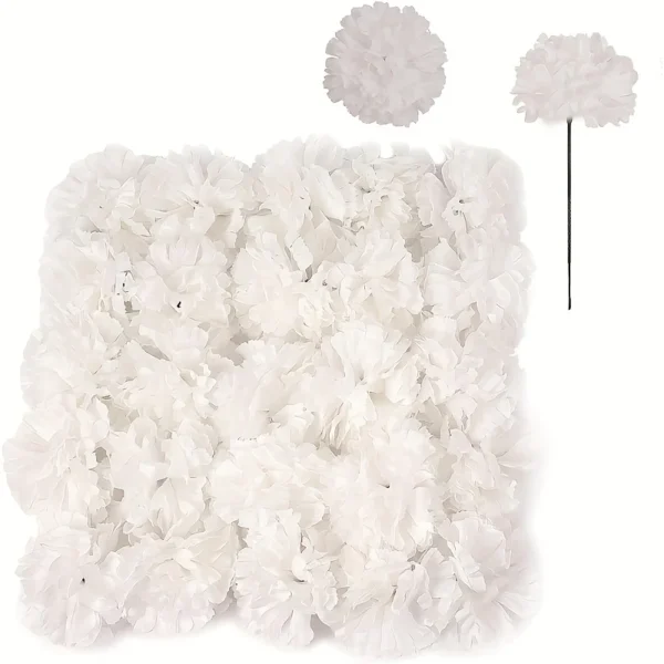 White Silk Carnation Single Stem – Sympathy & Funerals - Image 3