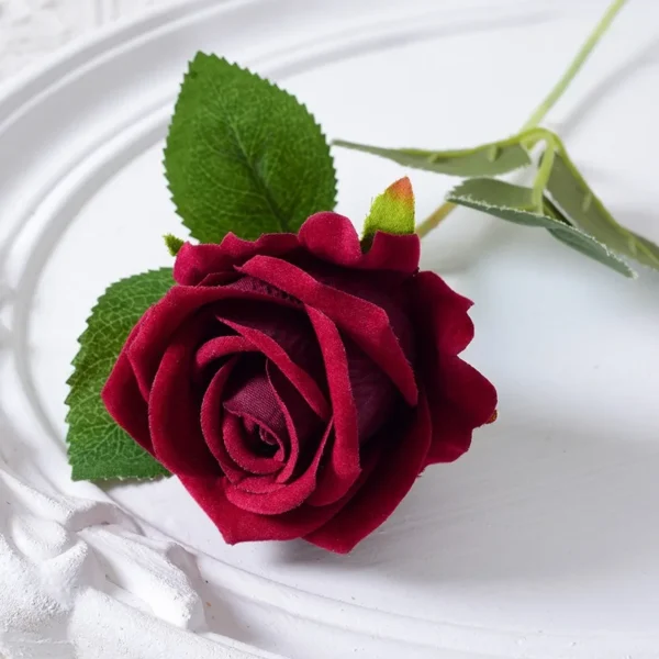 50pcs Velvet Artificial Rose Bouquet – Realistic Decor - Image 10