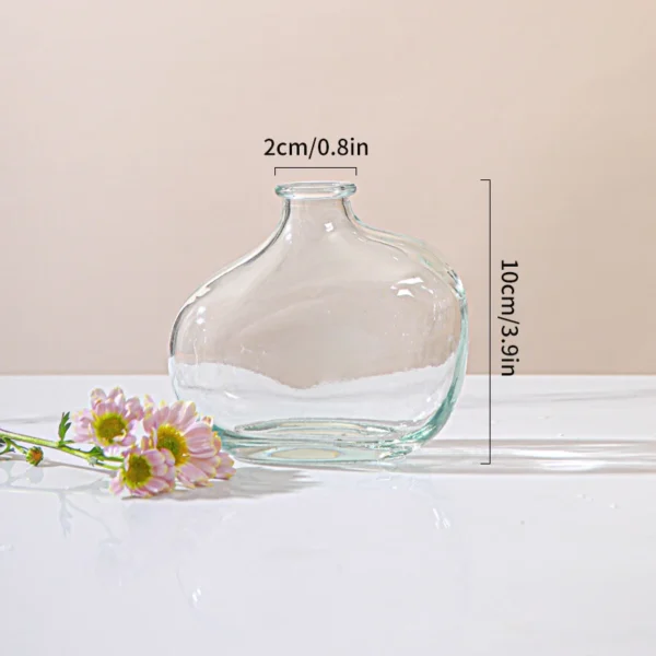 Clear Glass Bud Vase – Mini Hydroponic Wedding Decor - Image 8