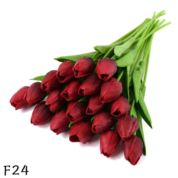 Artificial PU Tulip Bouquet – 5/10pcs Real Touch Flowers - Image 10