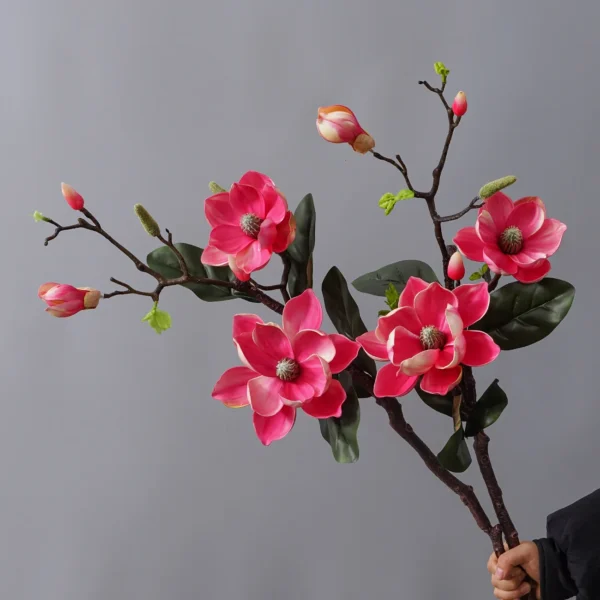 Winter Magnolia Artificial Flowers – Elegant Home & Wedding - Image 2