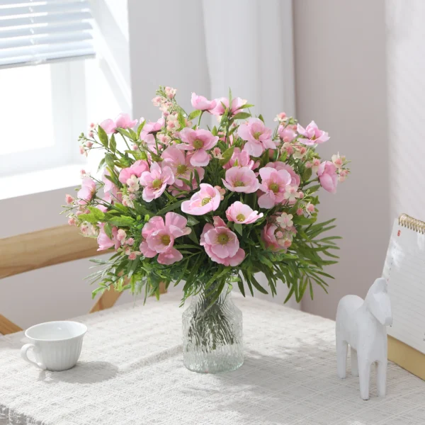 Artificial Silk Flower Bouquet – Wedding & Anniversary Decor - Image 3