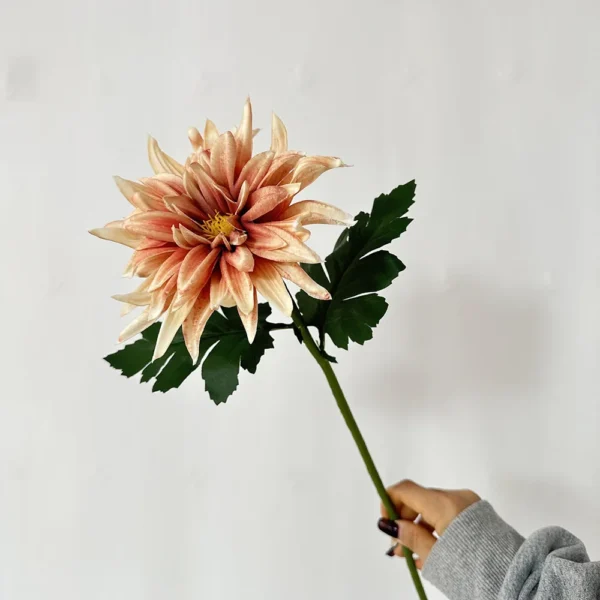 Artificial PU Dahlia Bouquet – 5 Stems Funeral Flowers - Image 13