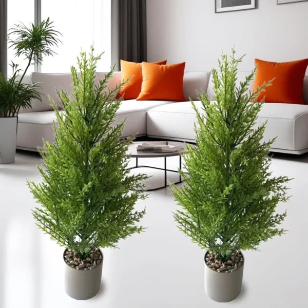 Realistic Small Artificial Pine Tree for Xmas Decor - Image 2