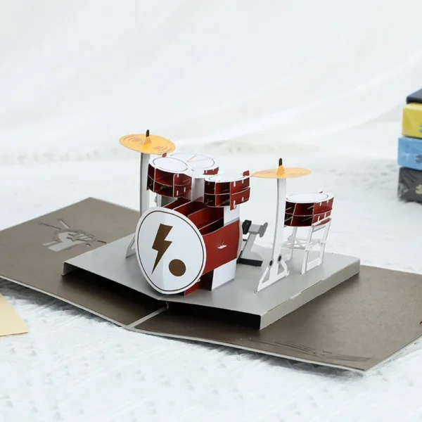 3D Pop-Up Birthday Greeting Card with Cake & Piano Design - Image 7