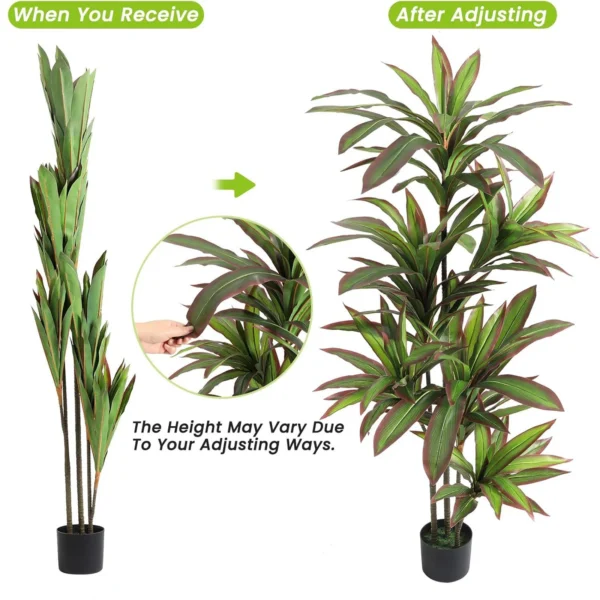 Artificial Dracaena Plant 120cm/150cm Indoor Decor Tree - Image 6