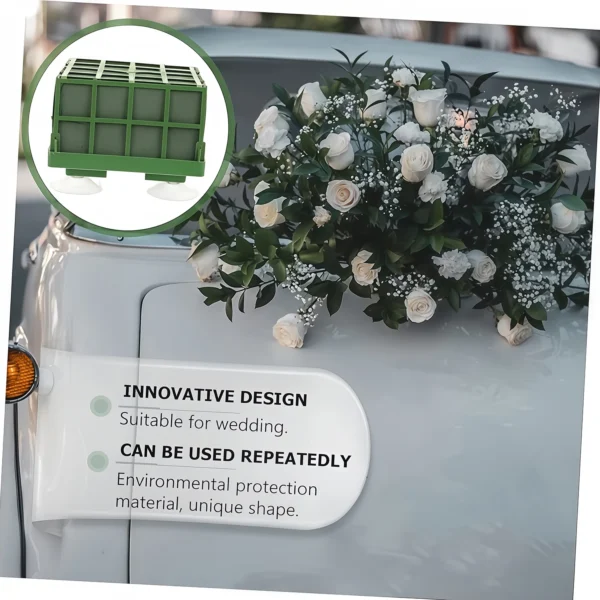 4 PCS Floral Foam Suction Cups for Wedding Car Decor - Image 2