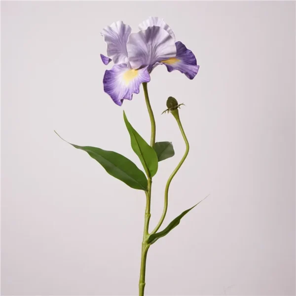 Artificial Iris Bouquet – 5 Stems Real Touch Flowers - Image 5