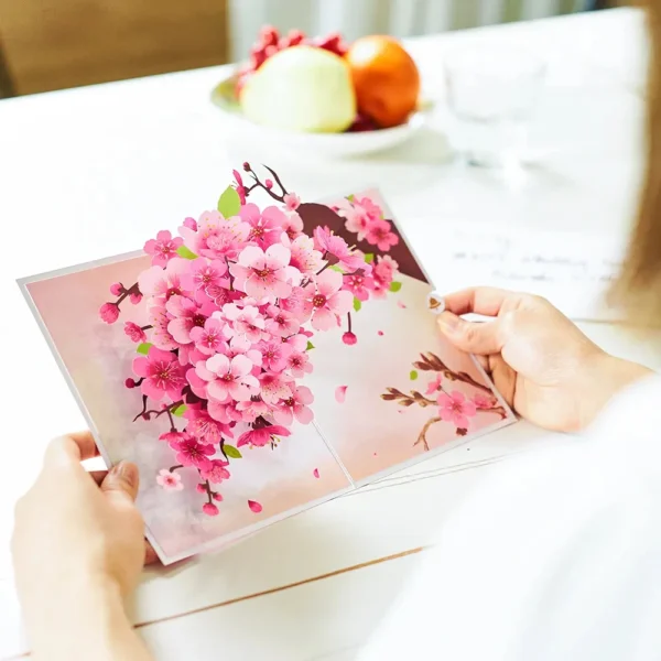 Cymbidium Orchids Pop-Up Greeting Card with Envelope - Image 4
