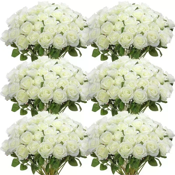50pcs Silk Rose Bouquet – Wedding & Party Decoration