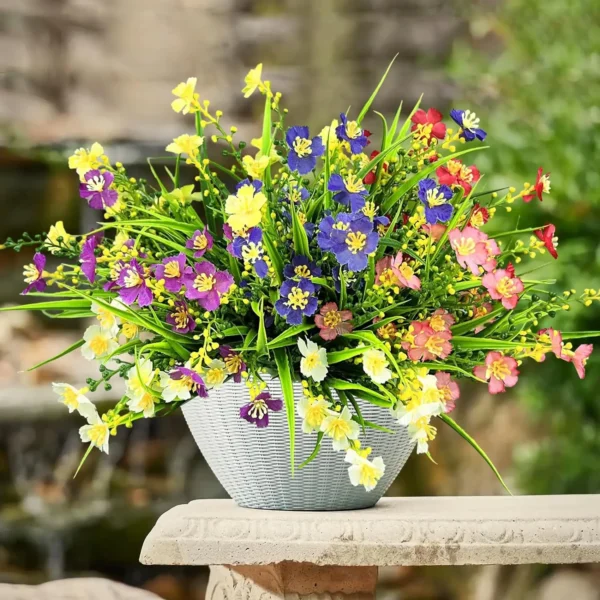 Summer Artificial Flowers Bouquet – UV Resistant Decor - Image 5